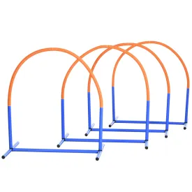 4Piece Portable Dog Agility Equipment Blue