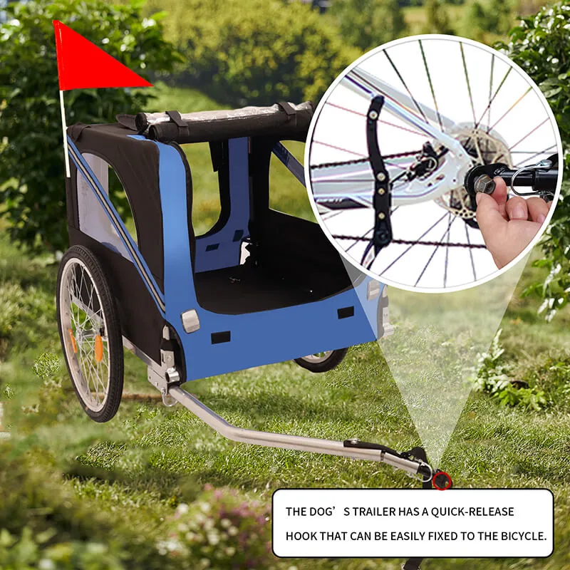 53.9" Outdoor Heavy Duty Foldable Utility Pet Stroller For Dogs