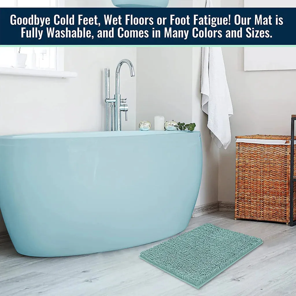 Absorbent and Machine Washable bathroom Mat, Soft Plush Bath Rug, Bathroom Accessory