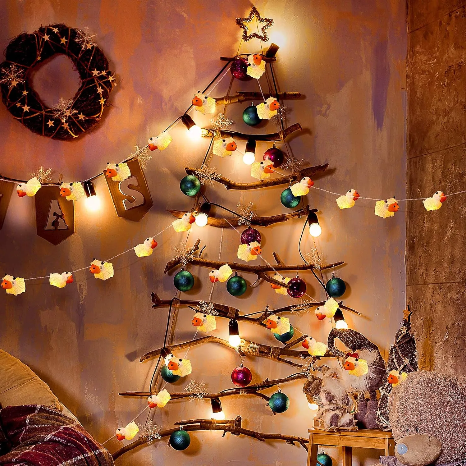 AceList Children's Kids Room Cute Animal Painted Little Sheep 10 LED String Lights for Holiday Lights Wall Window Tree Decorative Lights Party Yard & Garden Kids Bedroom Living-Room Dorm Decor