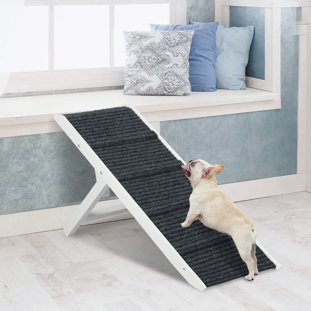 Adjustable Dog Ramp Height Stair for Bed Sofa Cat Dogs - Folding Portable