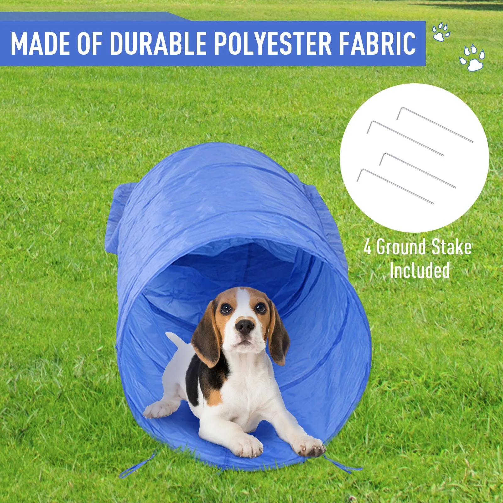 Adjustable Pet Agility Training Set-Blue/Yellow