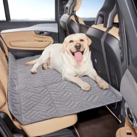 Back Seat Extender for Dogs,Large Dog Car Seat Cover for Back Seat, Dog Hammock, Non Inflatable Car Bed Mattress for Car SUV Truck (Grey)