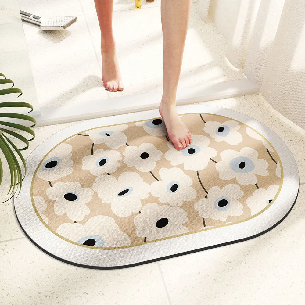 Bathroom Bathroom Diatomite Non-slip Absorbent Floor Mat