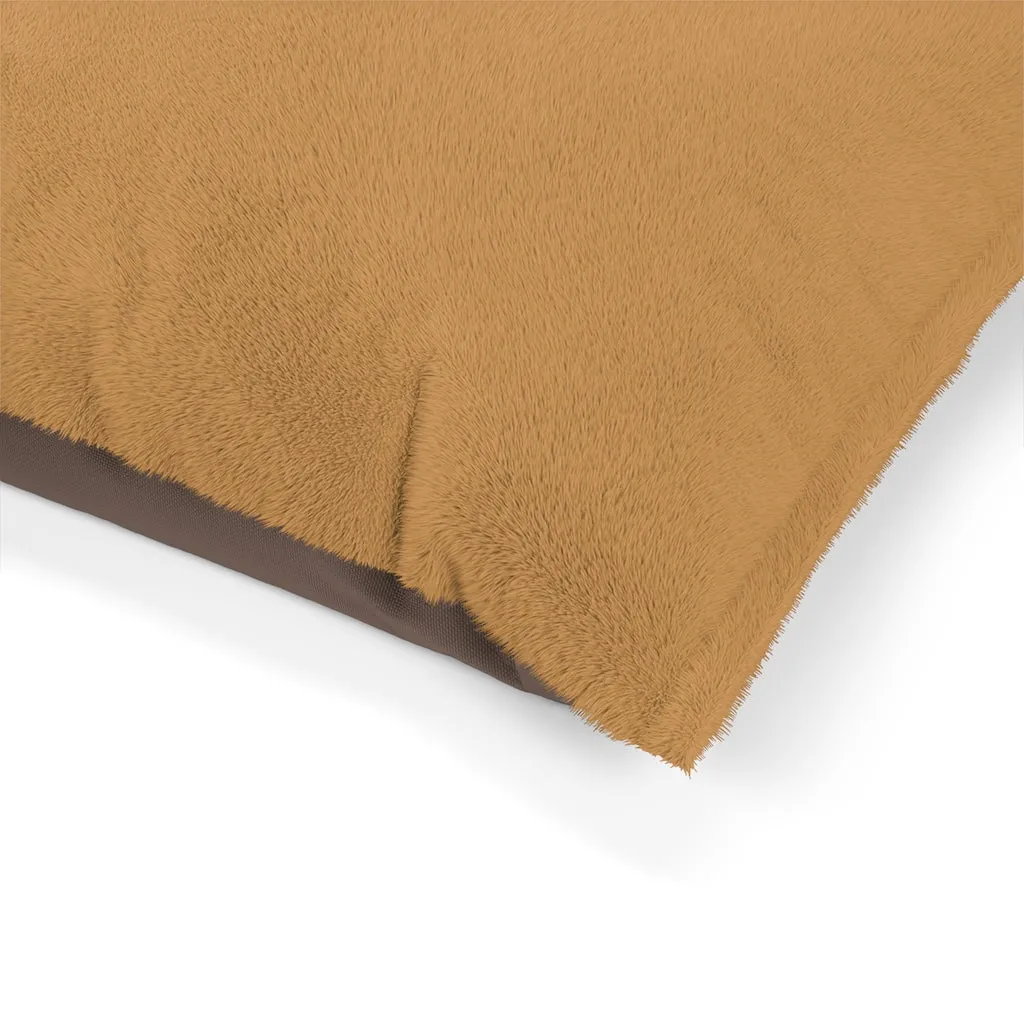Brown Beige Pet Bed, Solid Color Machine-Washable Pet Pillow With Zippers-Printed in USA
