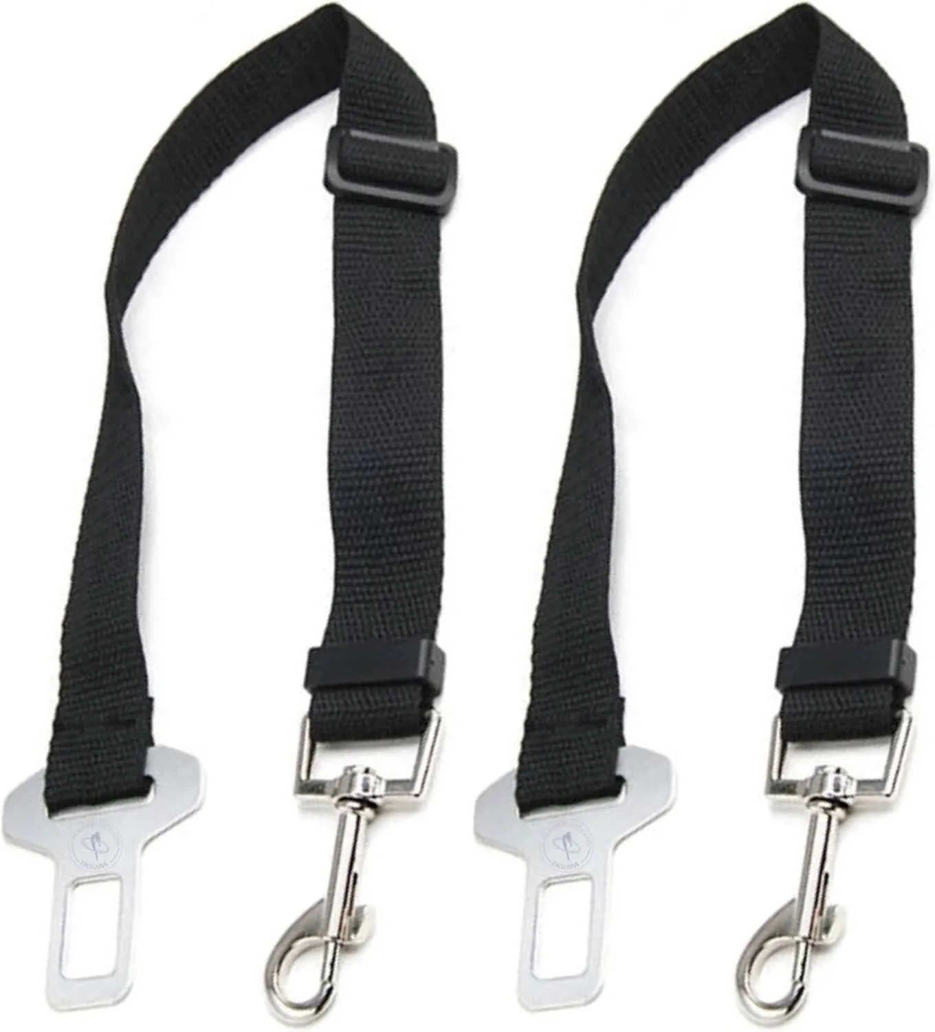 Car Dog Leash - Best Dog Seat Belt (2 Pack) Car Harness Attachment for Dogs - Adjustable Dog Restraints Seatbelts for Cars (17.5in - 26in)