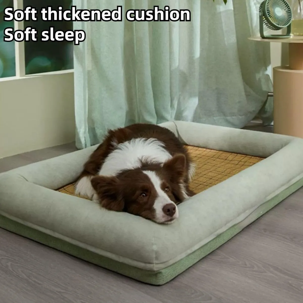 Cat Bed for Indoor Cats Dog Bed Antiskid Puppy Sleeping Pad Cushion Kennel Pad for Small Medium Large Dogs Dogs Sleeping Mat Detachable and Machine Washable (Grey,Large)