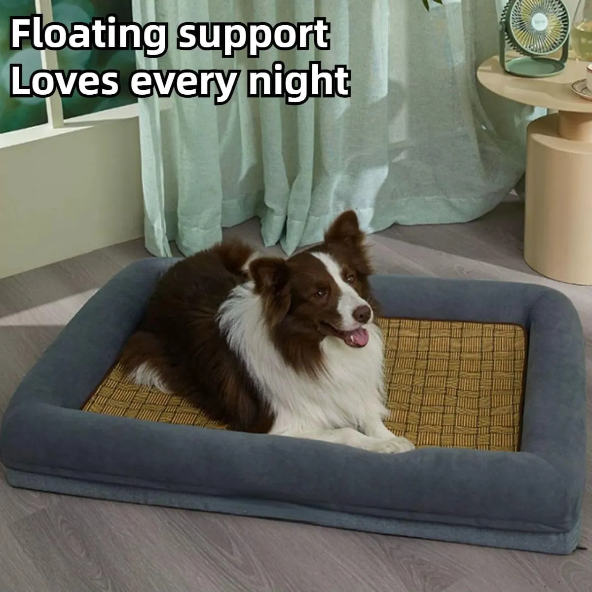 Cat Bed for Indoor Cats Dog Bed Antiskid Puppy Sleeping Pad Cushion Kennel Pad for Small Medium Large Dogs Dogs Sleeping Mat Detachable and Machine Washable (Grey,Large)