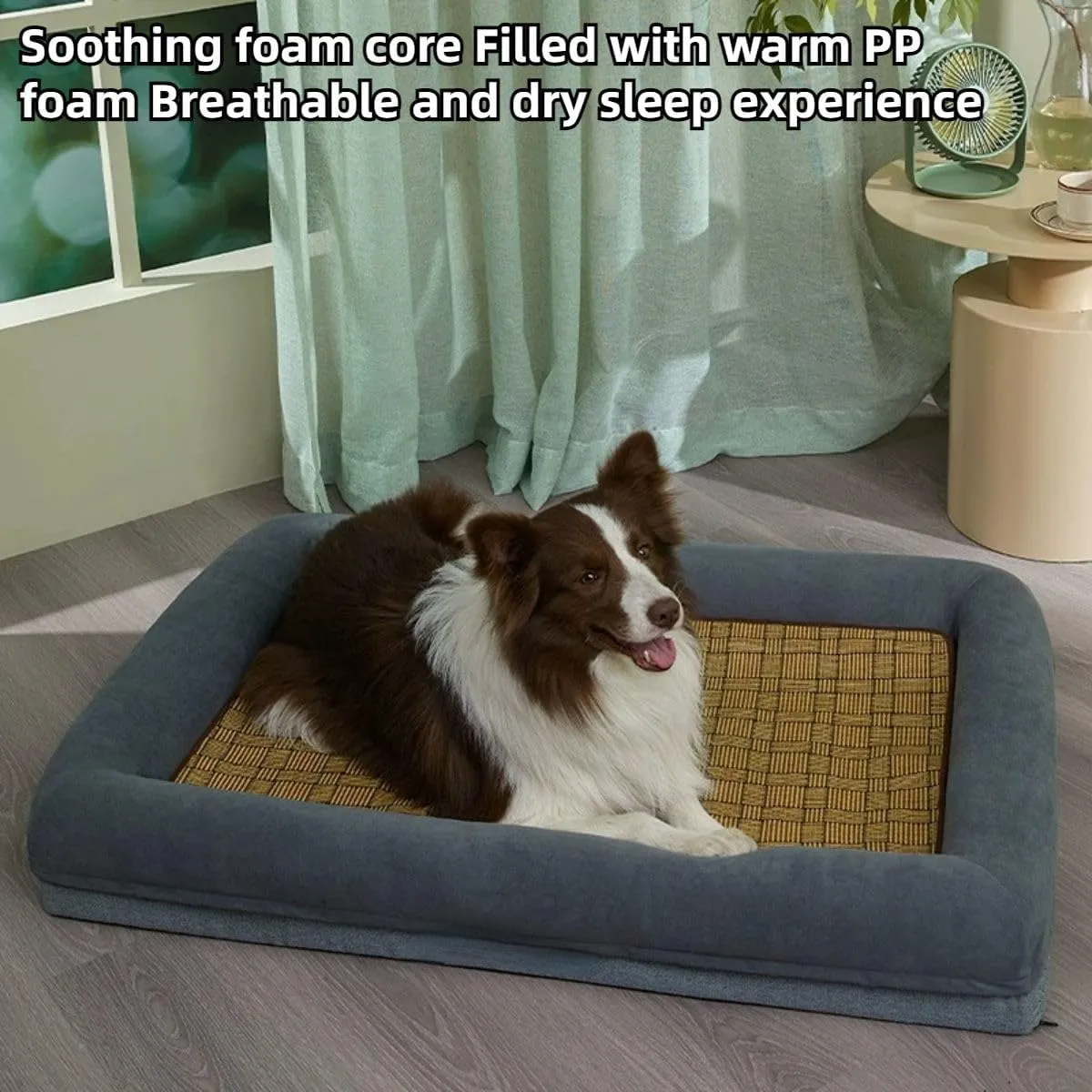 Cat Bed for Indoor Cats Dog Bed Antiskid Puppy Sleeping Pad Cushion Kennel Pad for Small Medium Large Dogs Dogs Sleeping Mat Detachable and Machine Washable (Grey,Large)