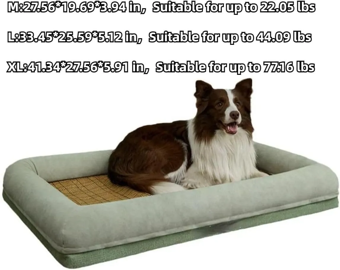 Cat Bed for Indoor Cats Dog Bed Antiskid Puppy Sleeping Pad Cushion Kennel Pad for Small Medium Large Dogs Dogs Sleeping Mat Detachable and Machine Washable (Grey,Large)