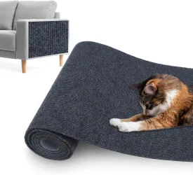 Cat Scratching Mat,Cat Scratch Furniture Protector, Trimmable Self-Adhesive Couch Protector,Carpet Replacement for Tree Shelves, Sofa and Scratching Post (40"x15.8",Dark Gray)