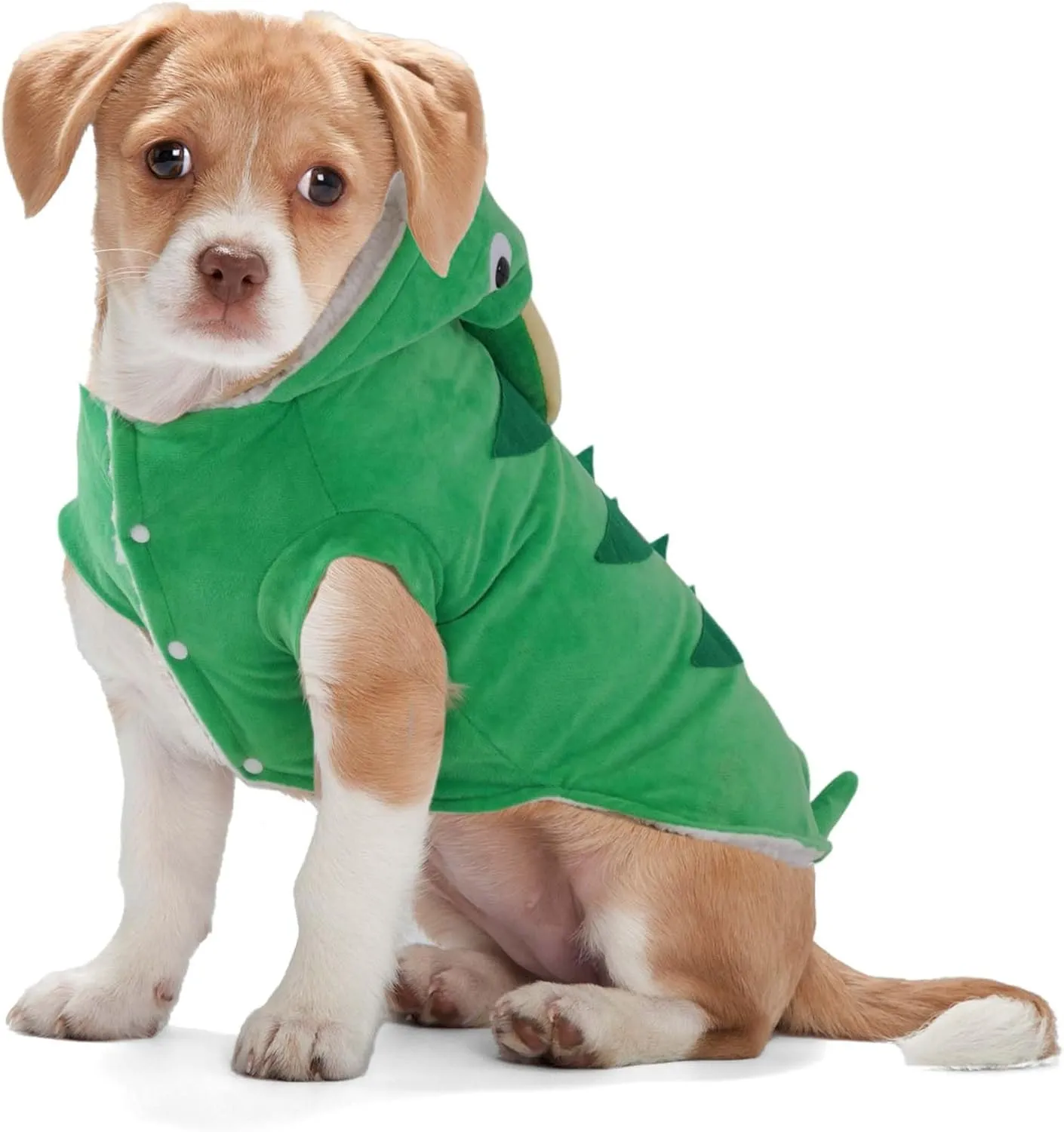 Chameleon Dog Costume for Halloween,Winter Fleece Pet Cat Coat Jacket for Small Medium Large Dog,Pet Funny Clothes Hoodie Labrador Bulldog Chihuahua(Green, XXL)