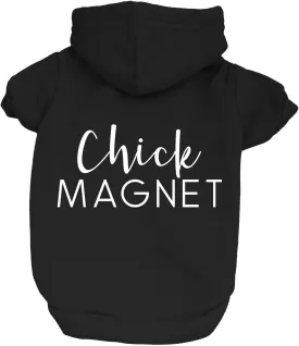 Chick Magnet Dog Hoodie | Fleece Lined |Leash Hole| Easter Bunny | Egg Hunt| Funny Outfit Prop Photoshoot|Black, Small (34)