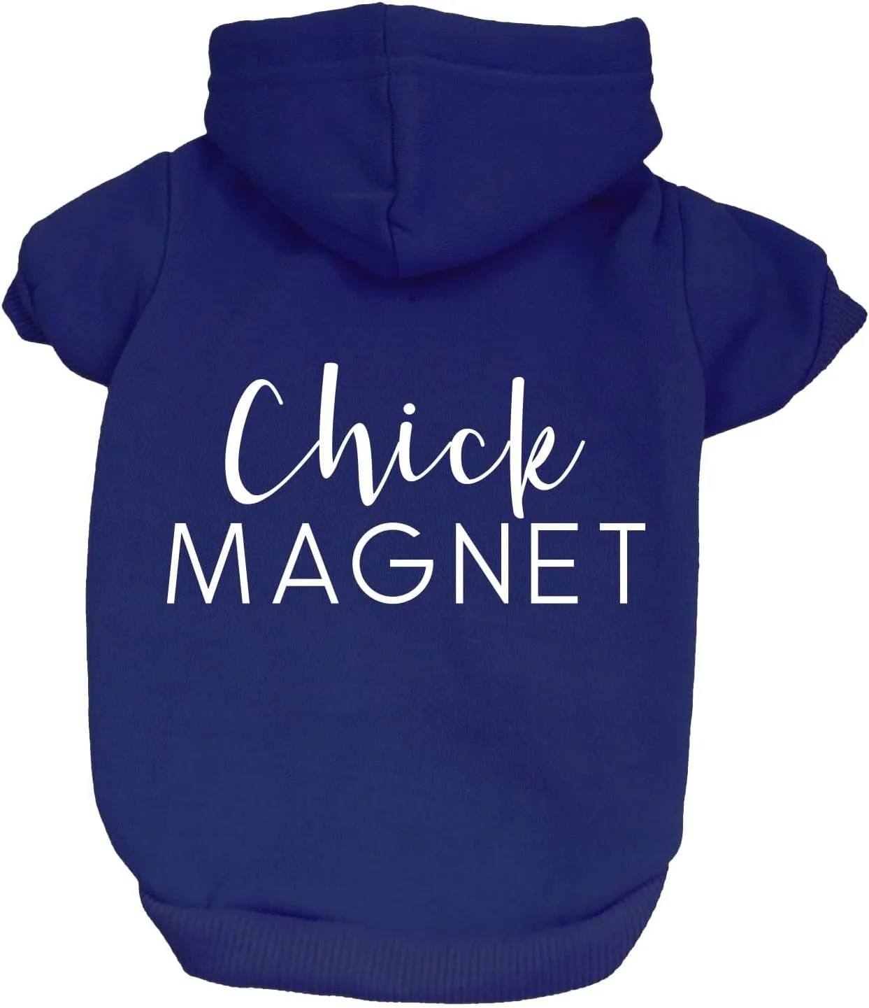 Chick Magnet Dog Hoodie | Fleece Lined |Leash Hole| Easter Bunny | Egg Hunt| Funny Outfit Prop Photoshoot|Royal Blue, Small (34)