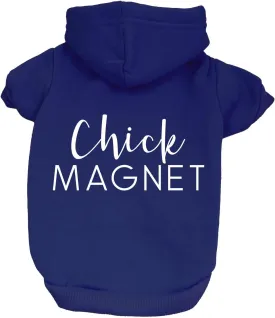 Chick Magnet Dog Hoodie | Fleece Lined |Leash Hole| Easter Bunny | Egg Hunt| Funny Outfit Prop Photoshoot|Royal Blue, Small (34)
