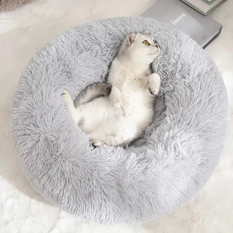 Cozy Donut Bed for Cats and Dogs – Soft and Warm Winter Cushion Sofa for Pets