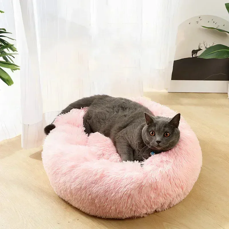 Cozy Donut Bed for Cats and Dogs – Soft and Warm Winter Cushion Sofa for Pets