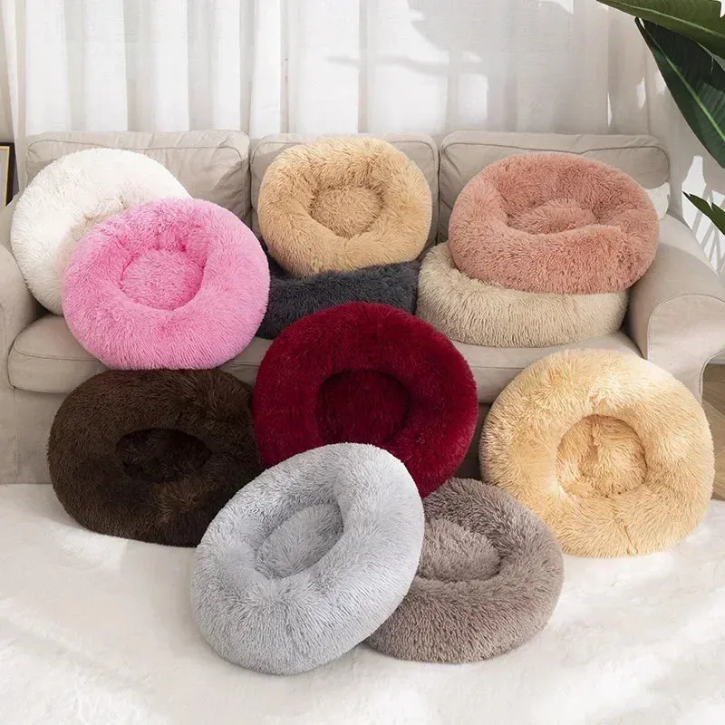 Cozy Donut Bed for Cats and Dogs – Soft and Warm Winter Cushion Sofa for Pets