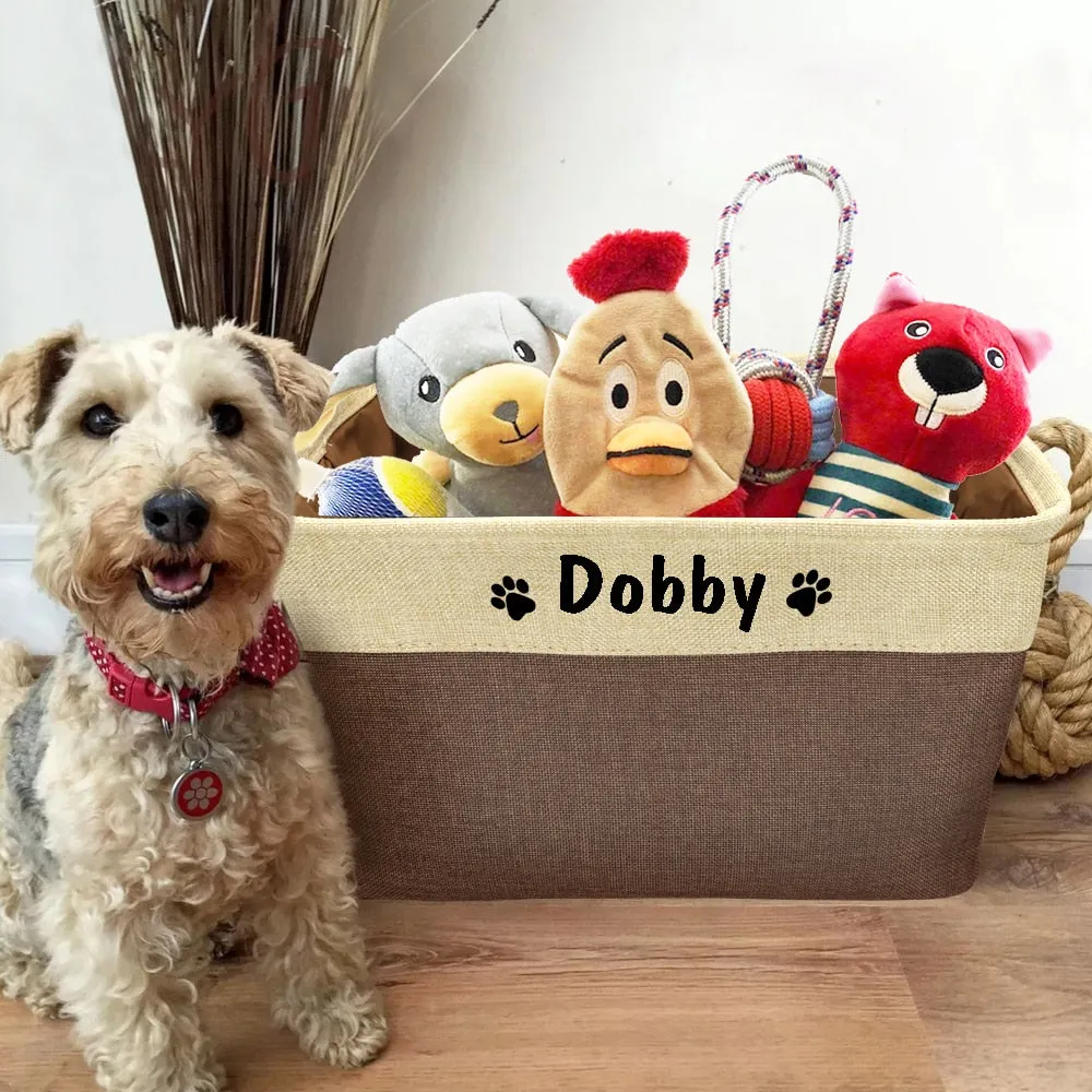 Custom Dog Toys Storage Bins Canvas