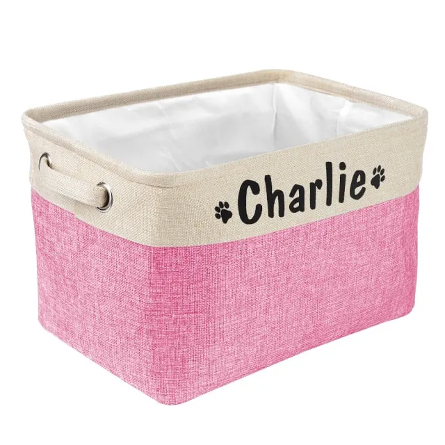 Custom Dog Toys Storage Bins Canvas