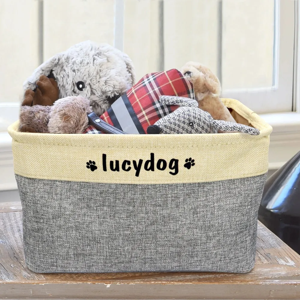 Custom Dog Toys Storage Bins Canvas
