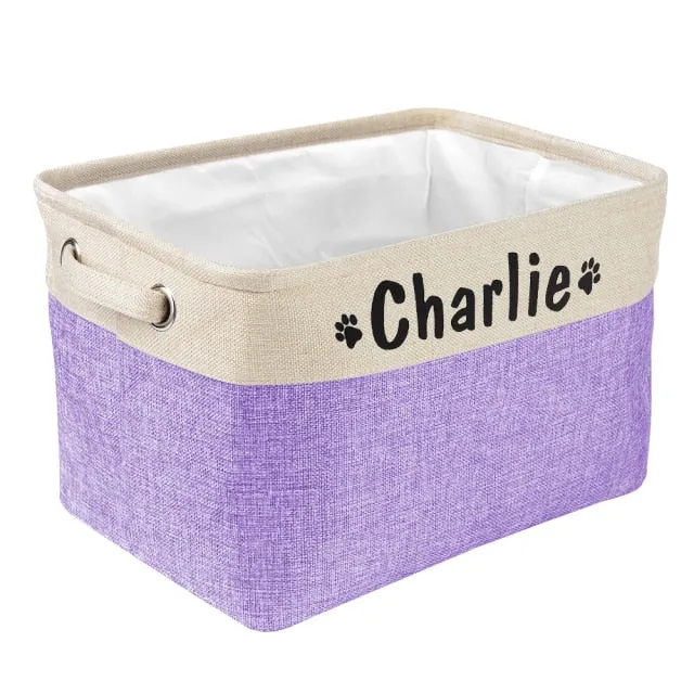 Custom Dog Toys Storage Bins Canvas