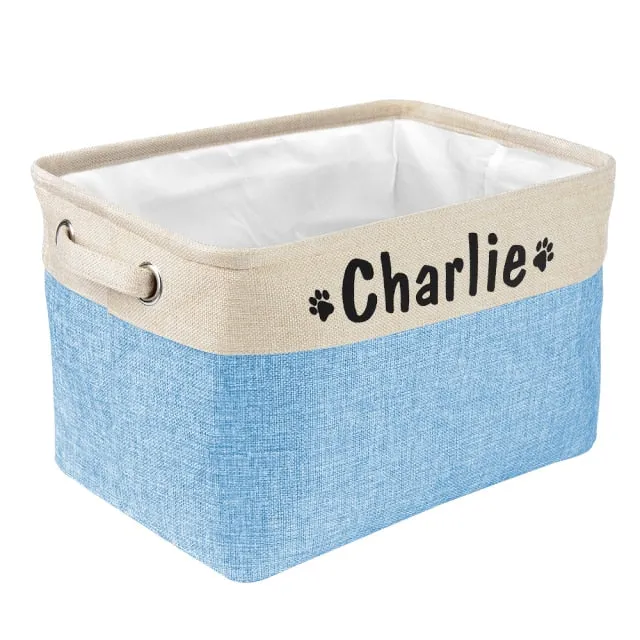 Custom Dog Toys Storage Bins Canvas