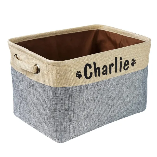 Custom Dog Toys Storage Bins Canvas