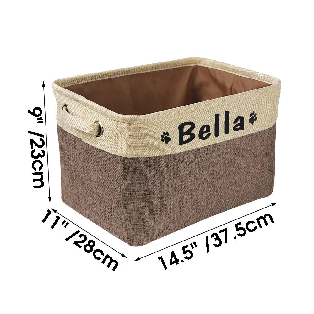Custom Dog Toys Storage Bins Canvas