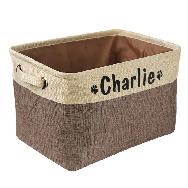 Custom Dog Toys Storage Bins Canvas
