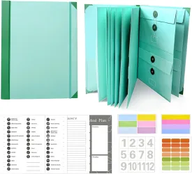 Document Organizer, Important Document Organizer, in Case I Go Missing Binder, if i Die Binder Organizer, Estate Planning Organizer, File Organizer for Paper, Office and School, Work (Green)