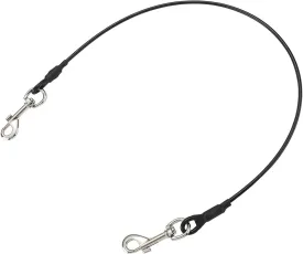 Dog Car Seat Belt, Stainless Steel Cable Chew Proof Pet Car Seat Belt Safety Restraint Tether Puppy Vehicle Seat Belt Double Clip Chew Proof Dog Car Leash Lead(31 inch)