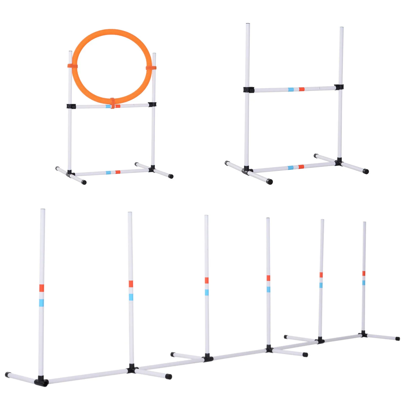 Dogs PE Set-of-3 Obstacle Agility Training Set White