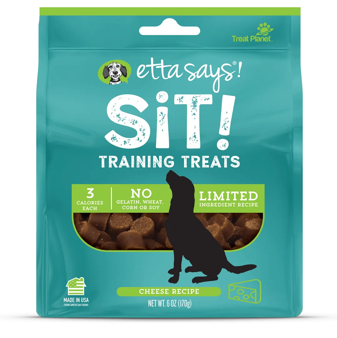 Etta Says! Sit! Training Treat, Cheese Recipe, 6-oz Bag