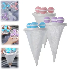 Floating Hair Filtering Mesh Removal: Reusable Washer Hair Catcher,Hair Catcher Washer Machine,Laundry Pet Hair Catcher for Washing Machine Filter Bag,Washing Machine Floating Lint Mesh Bag (3, Mix)