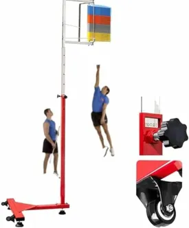 Free-Standing Jump Measurement TesterVertical Jump Tester, 120-350 cm, Vertical Jump Tester, School Sports Training Bar for Basketball and Volleyball, Portable Measuring Chart for Evaluatin~/