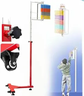 Free-Standing Jump Measurement TesterVertical Jump TesterAdjustable Height Vertical Jump Tester, School Gym Vertical Jump Trainer Training, Metal Jump Measurement Tool with Colorful Vane~/