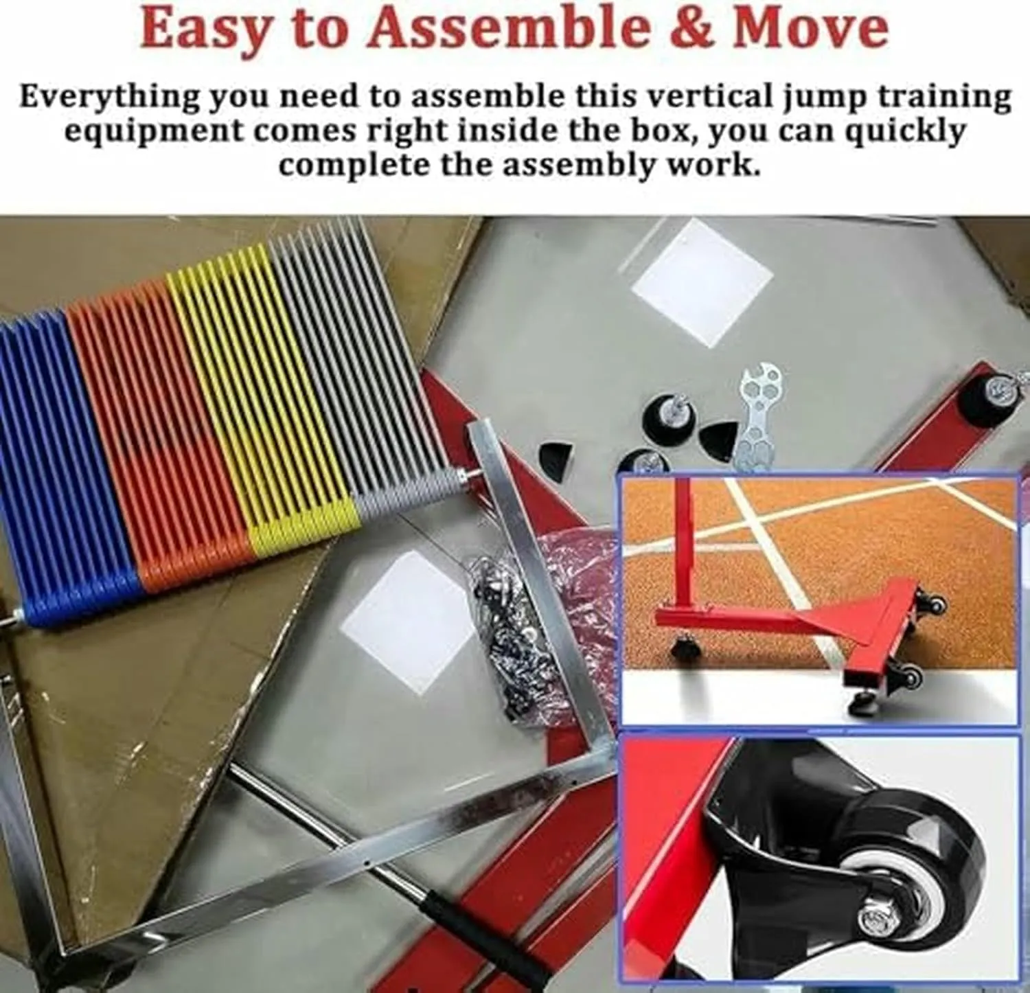Free-Standing Jump Measurement TesterVertical Jump TesterAdjustable Height Vertical Jump Tester, School Gym Vertical Jump Trainer Training, Metal Jump Measurement Tool with Colorful Vane~/