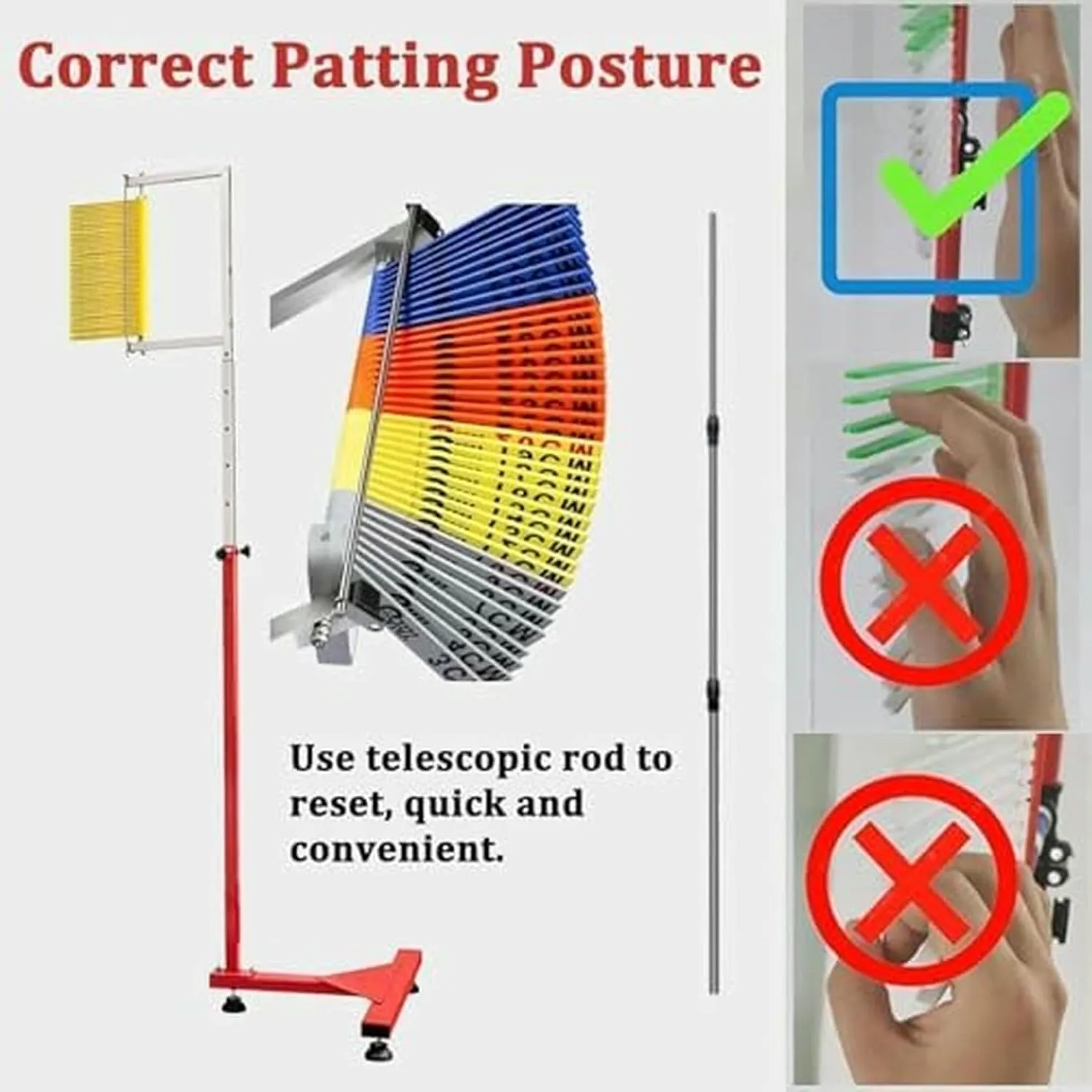 Free-Standing Jump Measurement TesterVertical Jump TesterAdjustable Height Vertical Jump Tester, School Gym Vertical Jump Trainer Training, Metal Jump Measurement Tool with Colorful Vane~/