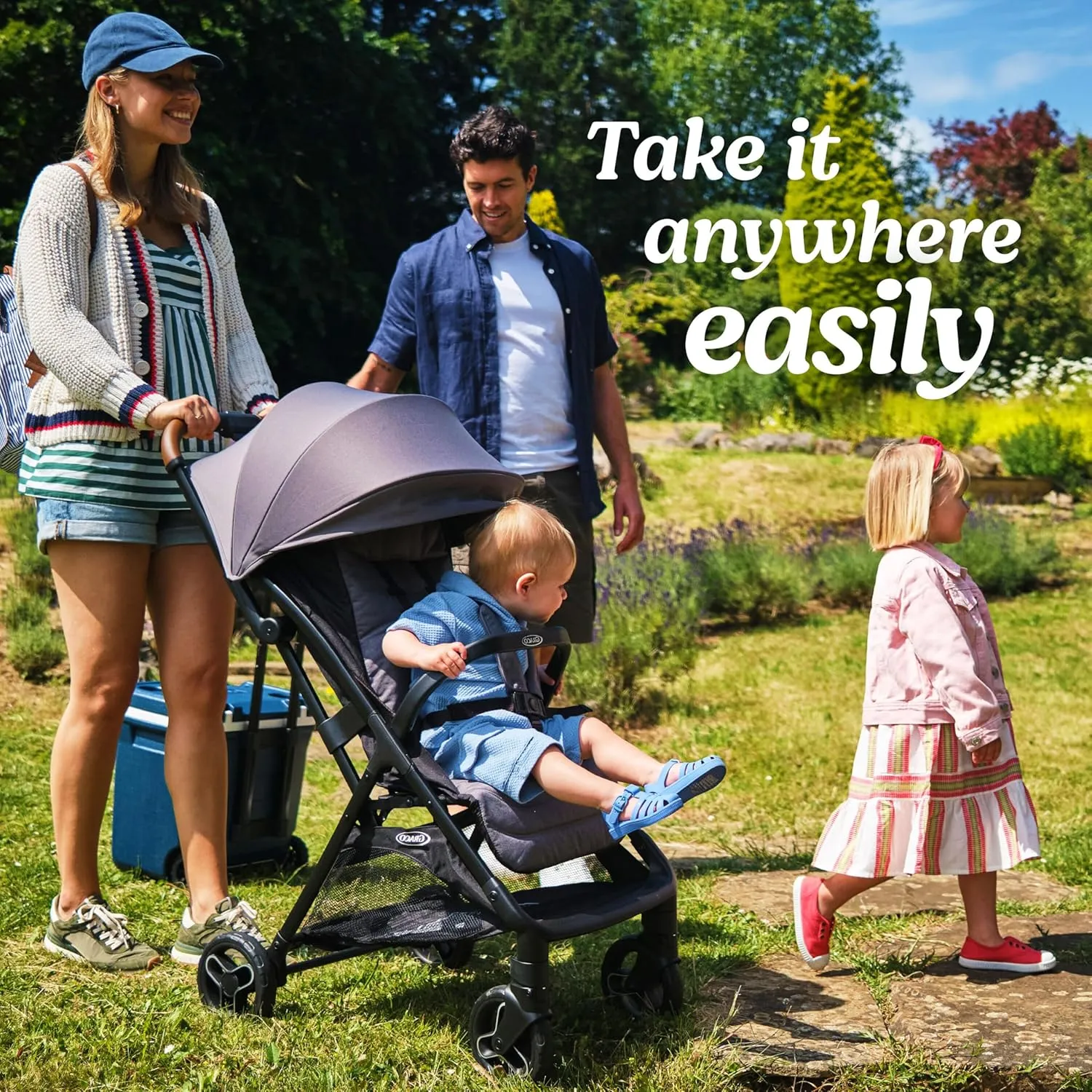 Graco Ready2Jet Compact Stroller  Overhead Friendly Compact Travel Stroller with Automatic Fold, Kingston