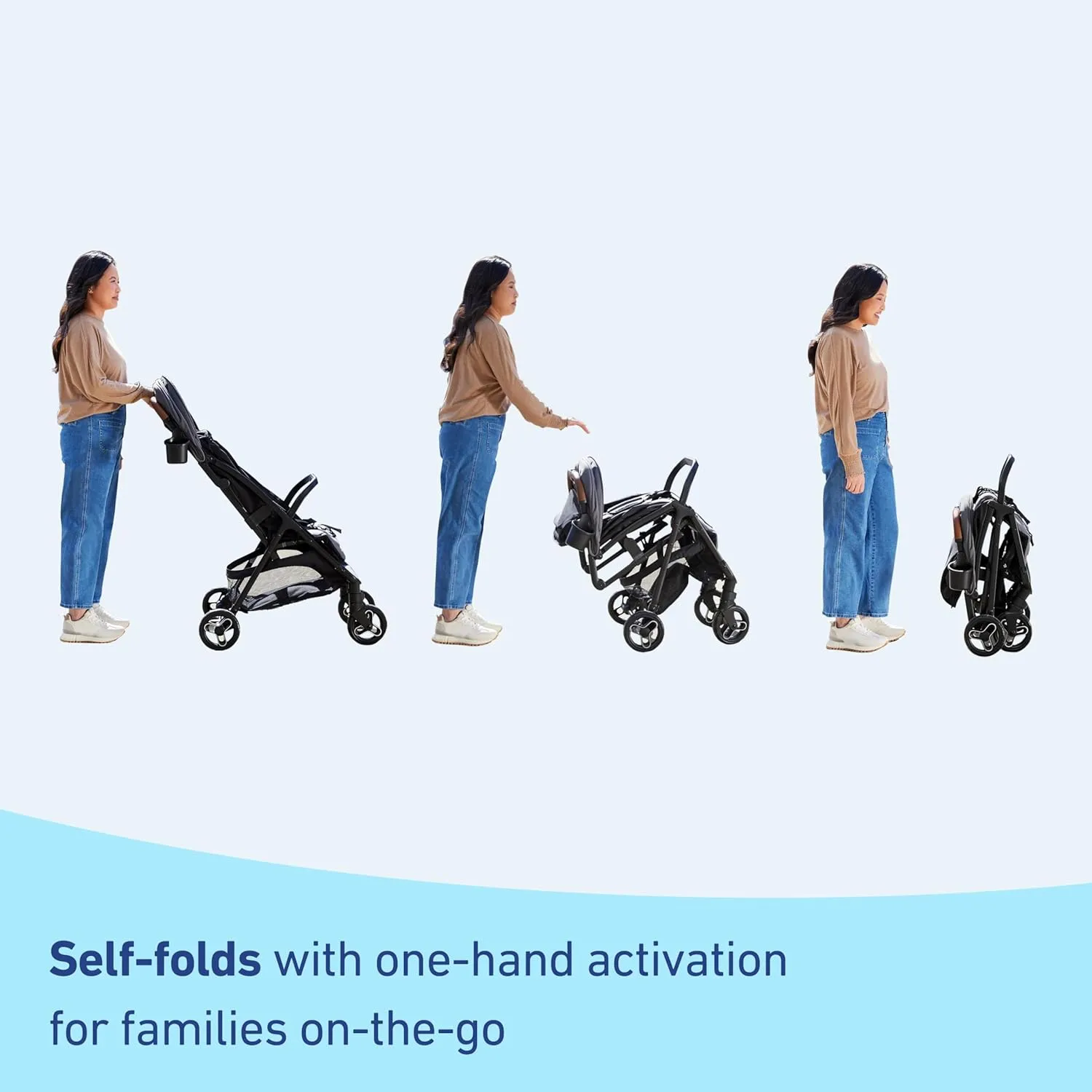 Graco Ready2Jet Compact Stroller  Overhead Friendly Compact Travel Stroller with Automatic Fold, Kingston