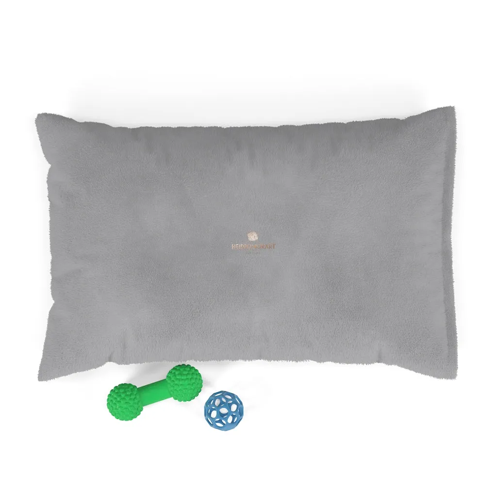 Gray Pet Sofa Bed, Solid Color Luxury Machine-Washable Pet Pillow With Zippers-Printed in USA