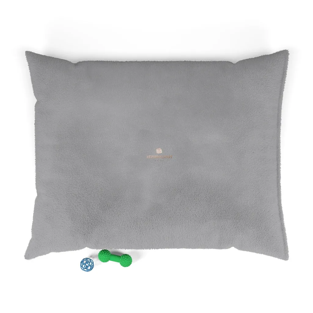 Gray Pet Sofa Bed, Solid Color Luxury Machine-Washable Pet Pillow With Zippers-Printed in USA