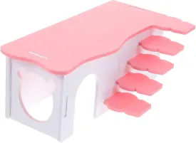 Hamster Habitat Hideout with Ladder Hamster Guinea Pig Accessories Interactive Multi Chamber Design for Pets Comfortable Pet House