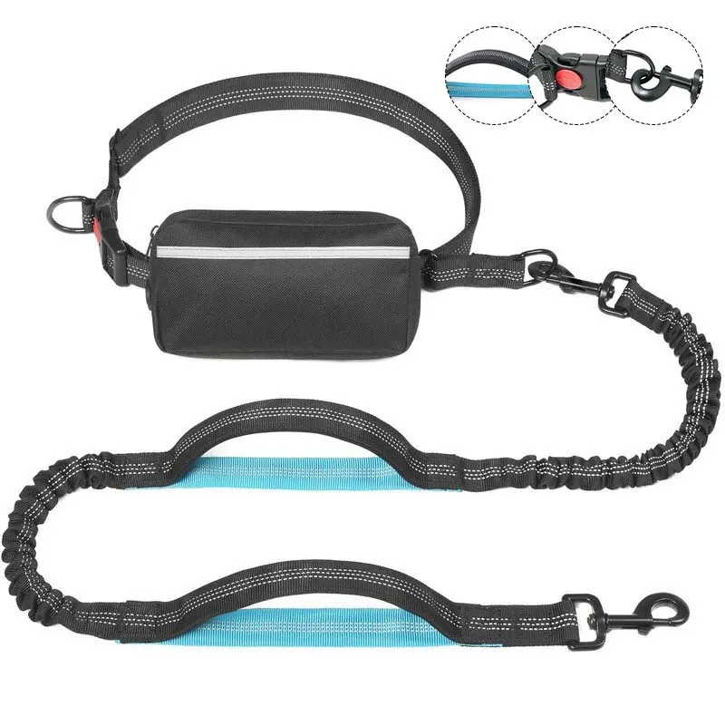 Hands Free Dog Leash With Zipper Pouch