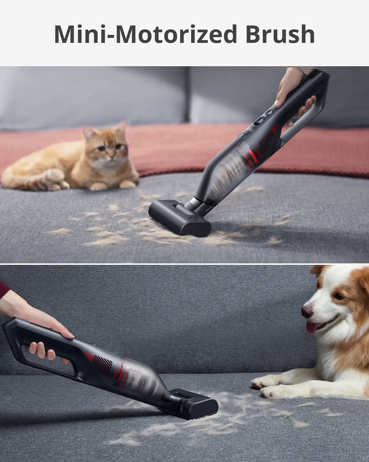 HomeVac Mini Motorized Pet Brush(White)