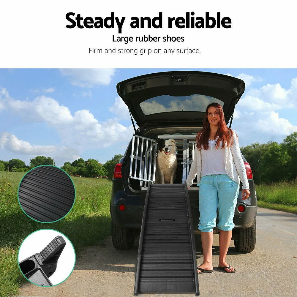 i.Pet Dog Ramp Dog Steps Pet Car Suv Travel Stair Foldable Portable Ladder Plastic