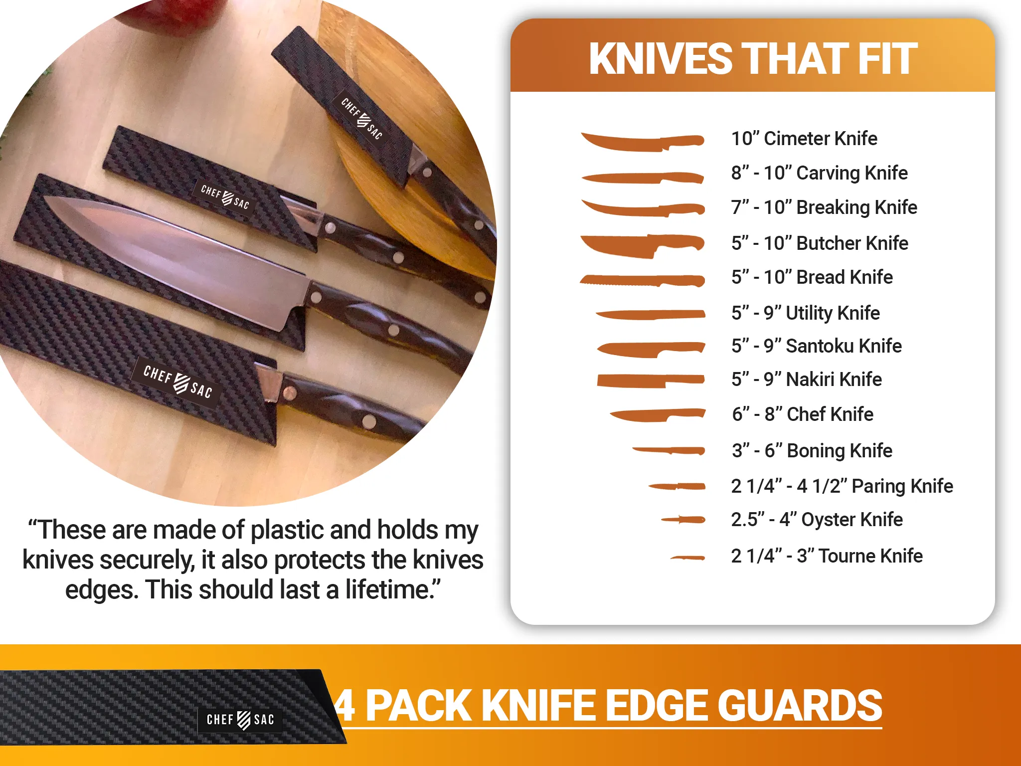 Knife Edge Guard 4-Piece Set