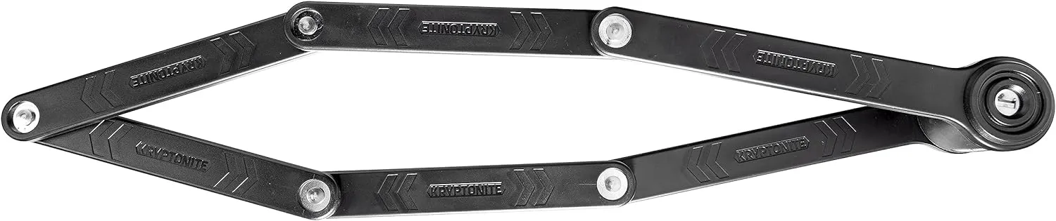 Kryptonite Keeper Folding Bike Lock, 2.75FT/3.25 FT Long Compact Lightweight High Security Anti-Theft Foldable Bicycle Lock with 2 Keys and Mount for E-Bikes Scooter Road Mountain Bike