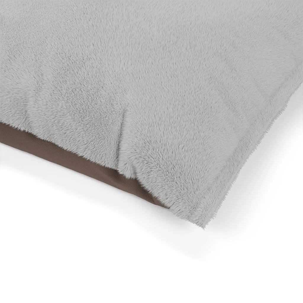Light Grey Pet Bed, Solid Color Machine-Washable Pet Pillow With Zippers-Printed in USA